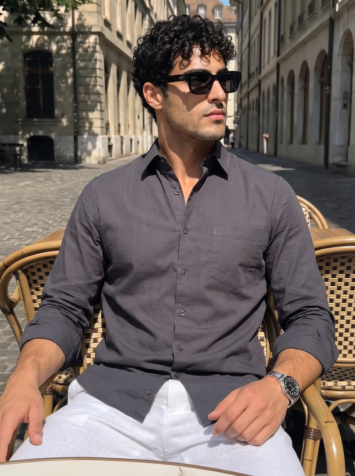 Grey Linen Shirt