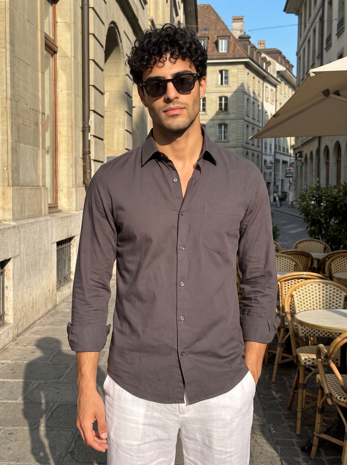 Grey Linen Shirt