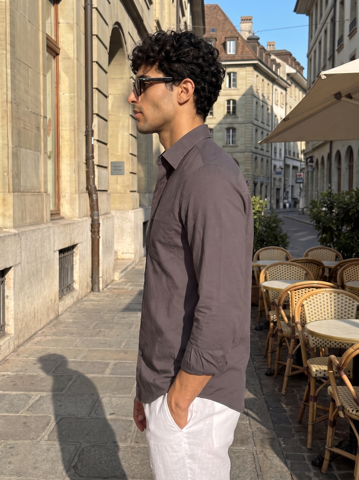 Grey Linen Shirt