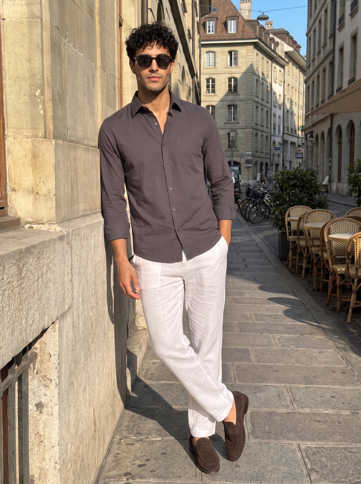 Grey Linen Shirt
