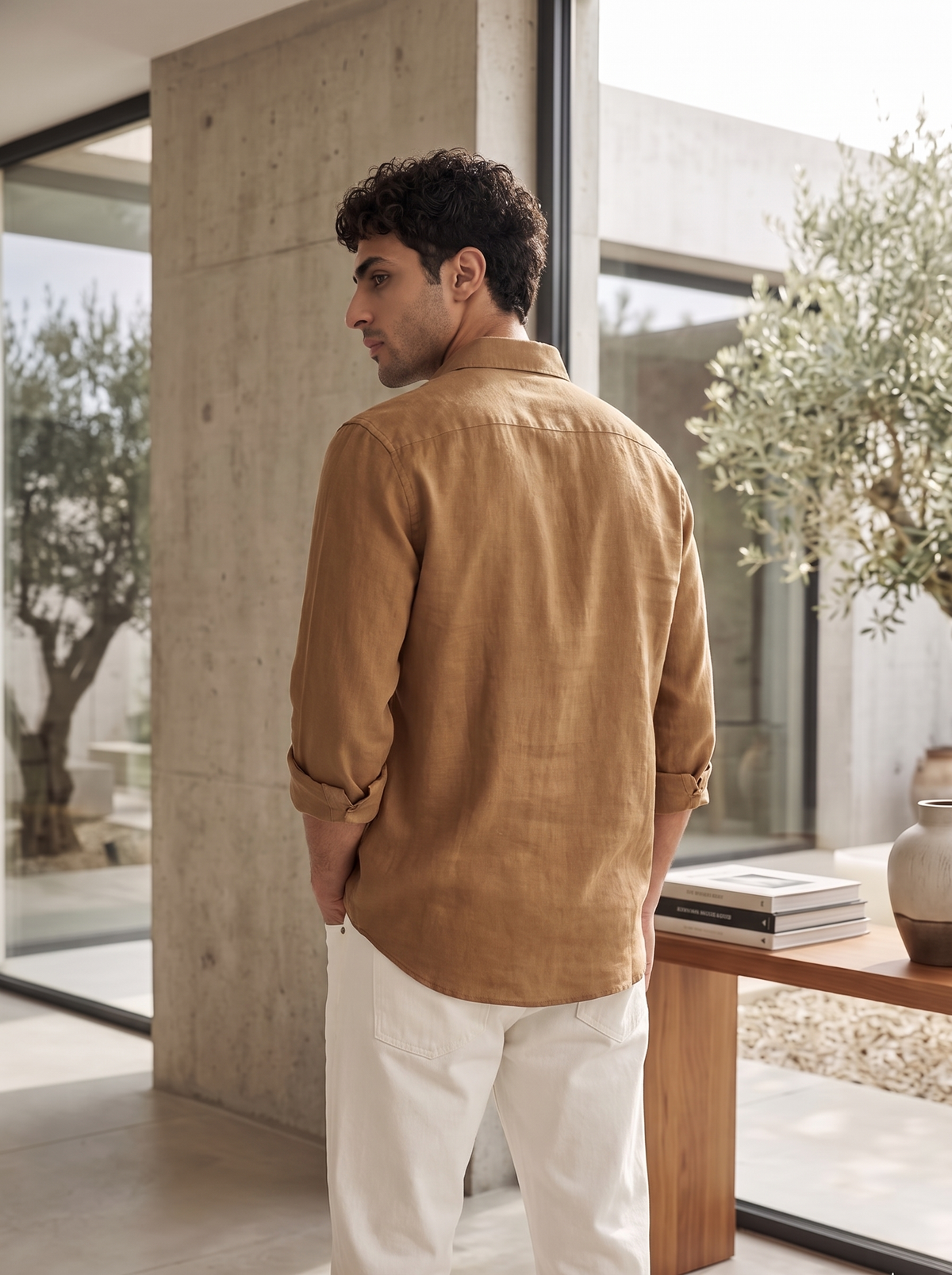 Rust Linen Shirt