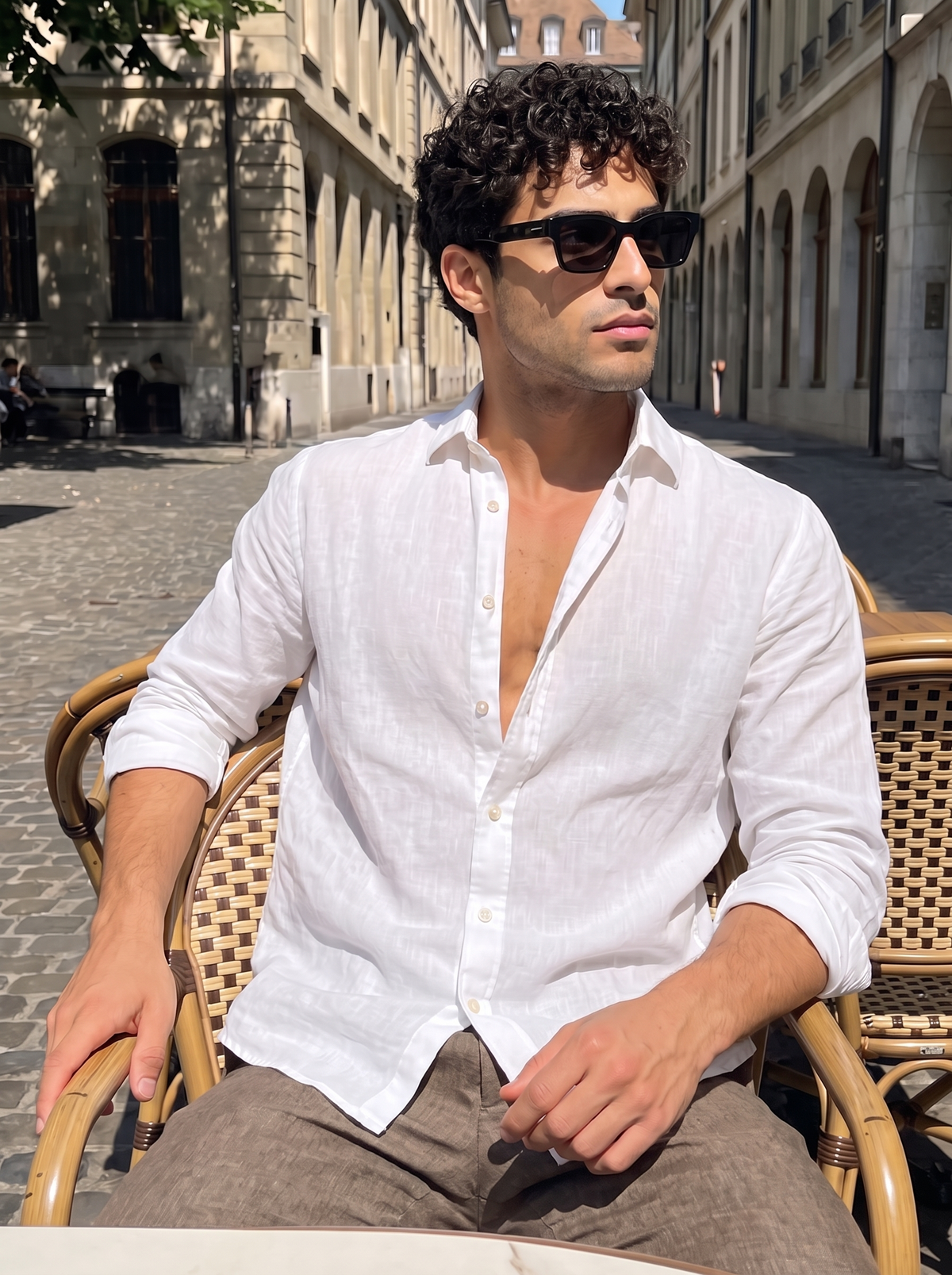 White - Italian Linen Shirt