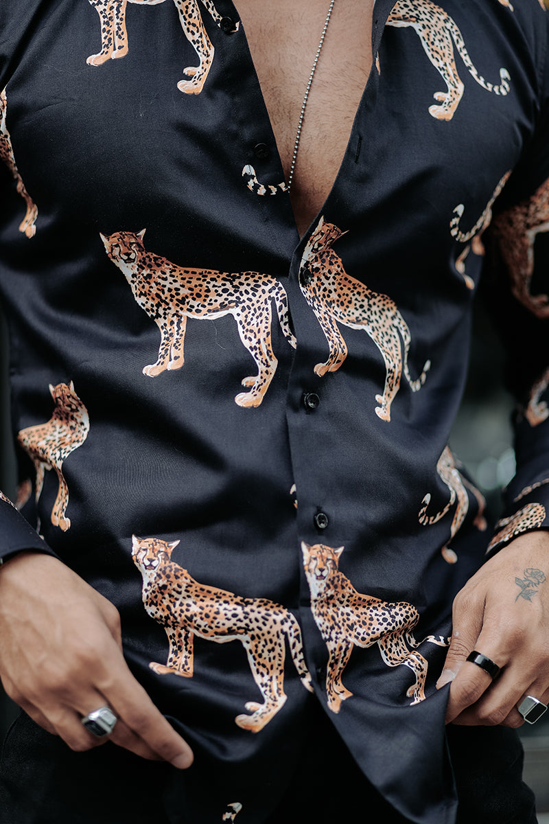 Black Leopard Printed Shirt ( Limited Edition )